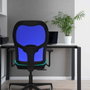 PIQUERAS Y CRESPO Silla de oficina Jorquera con mecanismo Sincro/Traslack, Turquesa y Azul
