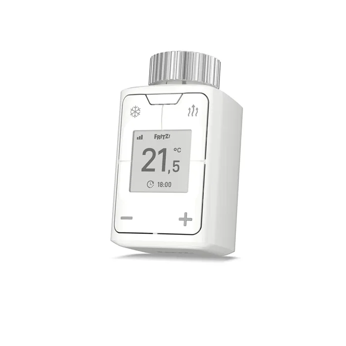 AVM FRITZ!DECT 302 - Termostato de Radiador Inteligente Blanco para Ahorro de Energía, Control por App, Función Ventana Abierta, Compatible con FRITZ!Box, Conexión DECT