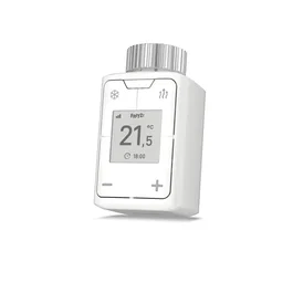 AVM FRITZ!DECT 302 Termostato de Radiador Inteligente para Ahorro de Energía, Control DECT, Pantalla Electrónica, Blanco, con Adaptador RA