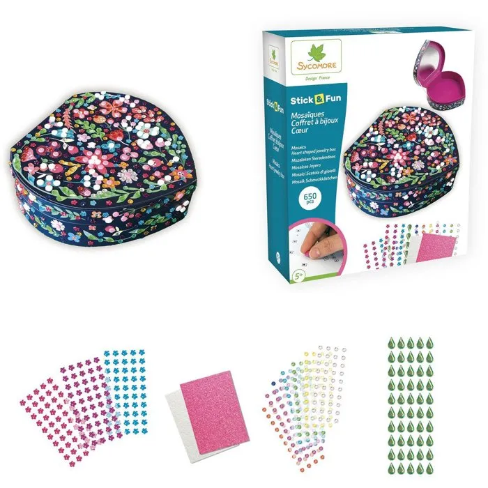 Sycomore SYC3517130010993 Caja de Joyas de Corazón para Personalizar 20 x 6 x 18.5 cm