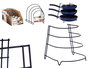 Kinvara Soporte para 3 Sartenes Negro Metal (Hierro) 24x24x26.5cm (Set de 7)