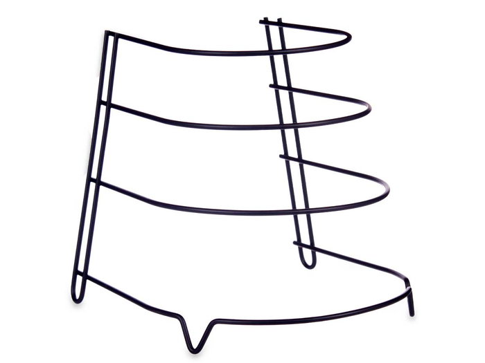 Kinvara Soporte para 3 Sartenes Negro Metal (Hierro) 24x24x26.5cm (Set de 7)