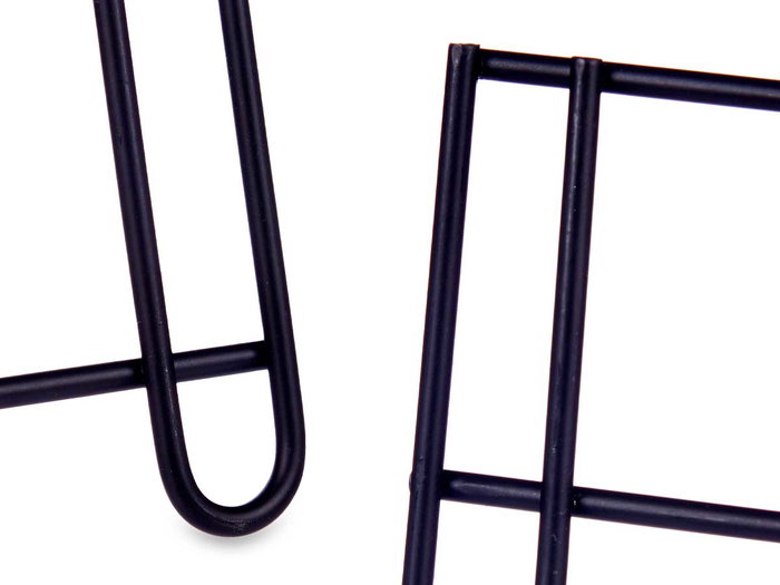 Kinvara Soporte para 3 Sartenes Negro Metal (Hierro) 24x24x26.5cm (Set de 7)