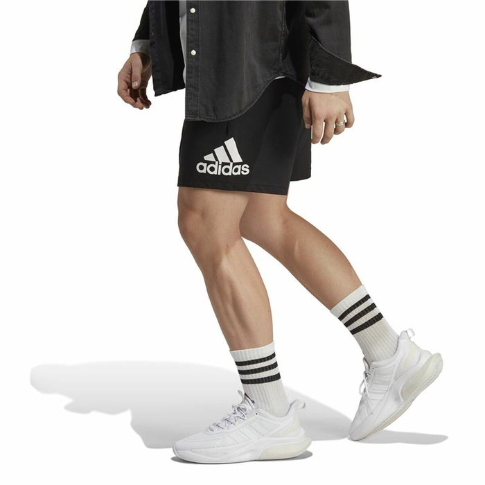 Pantalón Corto Deportivo Adidas Essentials Logo Negro