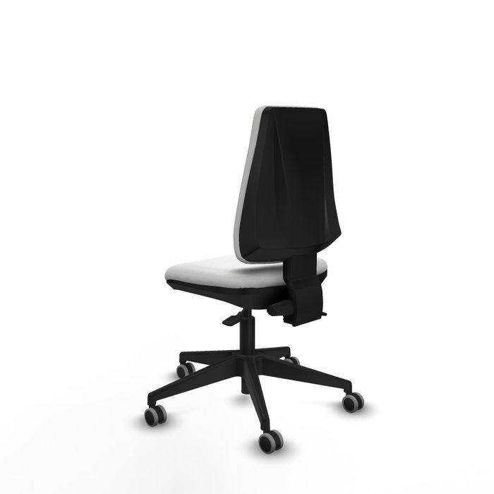 PIQUERAS Y CRESPO Silla de oficina Elche, mecanismo Asincro, Tela Blanco
