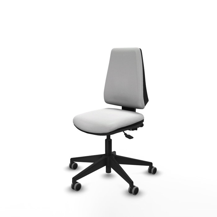PIQUERAS Y CRESPO Silla de oficina Elche, mecanismo Asincro, Tela Blanco