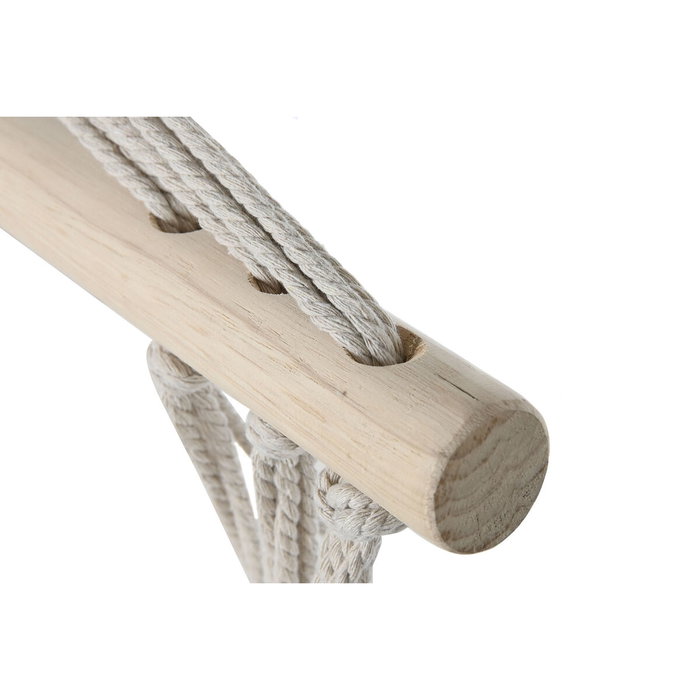 DKD Home Decor Silla Colgante de Algodón y Abeto Blanco