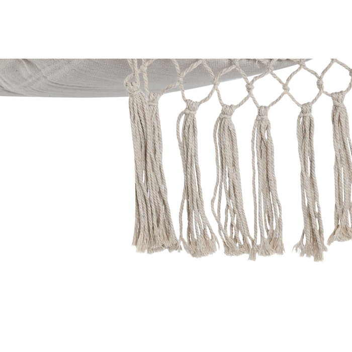 DKD Home Decor Silla Colgante de Algodón y Abeto Blanco