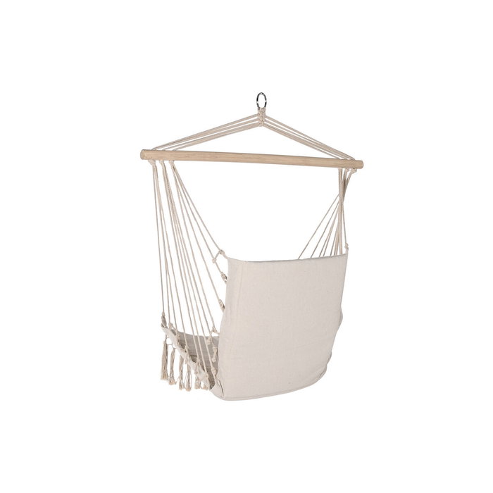 DKD Home Decor Silla Colgante de Algodón y Abeto Blanco