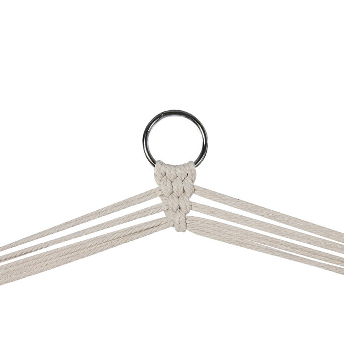 DKD Home Decor Silla Colgante de Algodón y Abeto Blanco