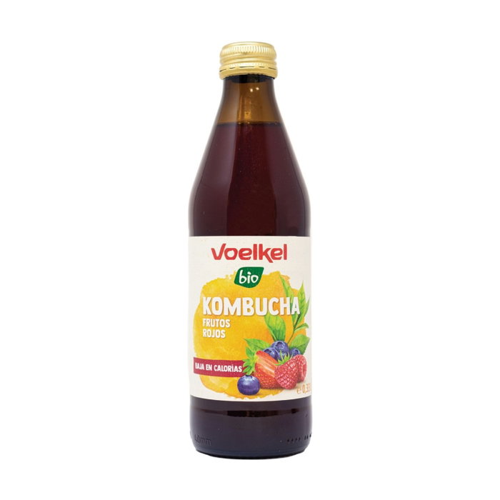 Voelkel Kombucha Frutos Rojos Bio 330 ml - Bebida fermentada de té con frambuesa y fresa Voelkel Kombucha Frutos Rojos Bio 330 ml - Bebida fermentada de té con frambuesa y fresa