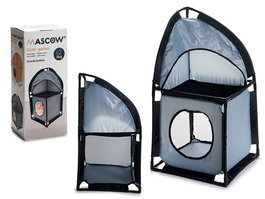 Mascow Torre Esquinera para Gatos Gris 34x8x10 cm (Montado: 35.5 x 35.5 x 69 cm) (Set de 8)