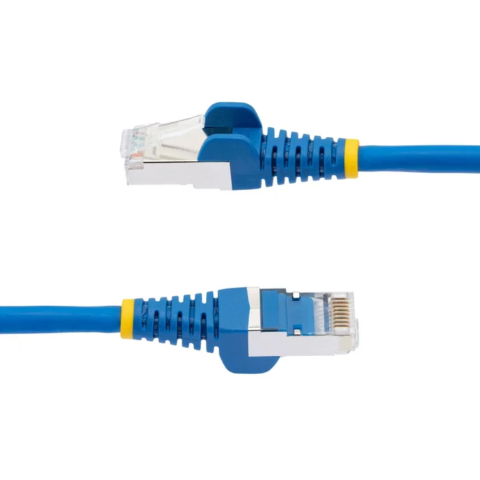 StarTech Cable de red NLBL-5M-CAT6A-PATCH Cat6a S/FTP 5m Azul - Blindado, 10GbE, 500MHz, LSZH, PoE++ 100W, Conectores RJ45 sin Enganche con Alivio de Tensión