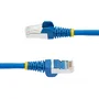 StarTech Cable de red NLBL-5M-CAT6A-PATCH Cat6a S/FTP 5m Azul - Blindado, 10GbE, 500MHz, LSZH, PoE++ 100W, Conectores RJ45 sin Enganche con Alivio de Tensión