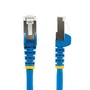 StarTech Cable de red NLBL-5M-CAT6A-PATCH Cat6a S/FTP 5m Azul - Blindado, 10GbE, 500MHz, LSZH, PoE++ 100W, Conectores RJ45 sin Enganche con Alivio de Tensión