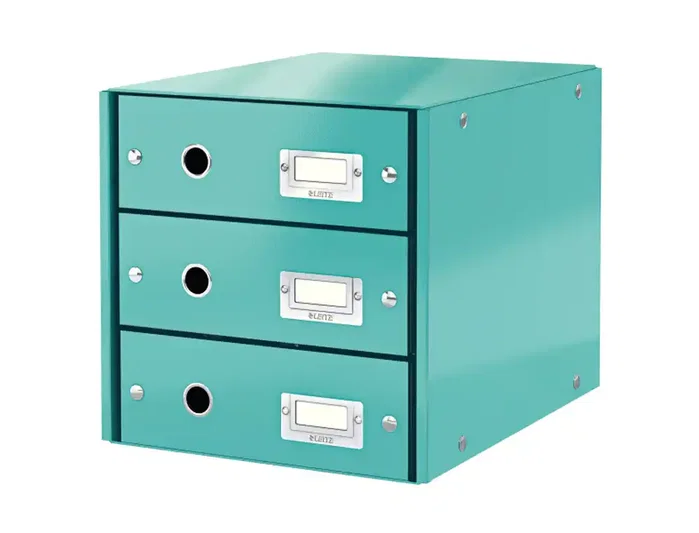 LEITZ Click&Store Fichero Organizador 3 Cajones Turquesa LEITZ Click&Store Fichero Organizador 3 Cajones Turquesa