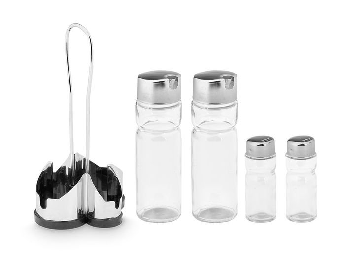 Vivalto Set Aceitera Acero 4 Piezas Cristal Metal Plástico Transparente Plata 10x22.5x10 cm (Set de 12) Vivalto Set Aceitera Acero 4 Piezas Cristal Metal Plástico Transparente Plata 10x22.5x10 cm (Set de 12)