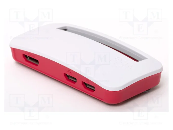 RASPBERRY PI Carcasa Oficial para Pi Zero/Zero W Blanco y Rojo