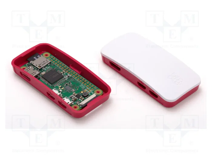 RASPBERRY PI Carcasa Oficial para Pi Zero/Zero W Blanco y Rojo