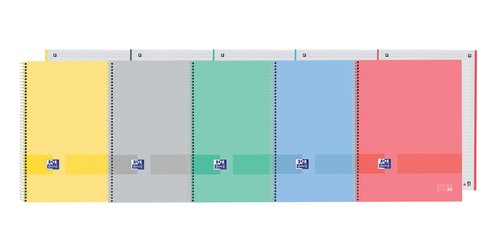 Bloc Oxford School Eu.Book 1 Oxford&You Micro.Tapa Extra A4+ 80H Horizontal 90G Surtido Pastel (5 Col.) (Set de 5) Bloc Oxford School Eu.Book 1 Oxford&You Micro.Tapa Extra A4+ 80H Horizontal 90G Surtido Pastel (5 Col.) (Set de 5)