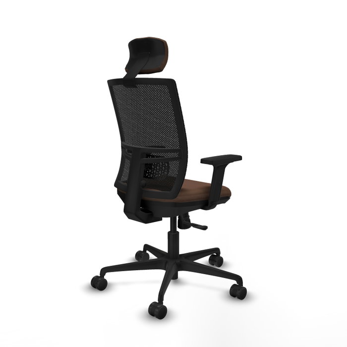 PIQUERAS Y CRESPO Silla de oficina Yunquera con mecanismo Sincro, Marrón oscuro y Negro PIQUERAS Y CRESPO Silla de oficina Yunquera con mecanismo Sincro, Marrón oscuro y Negro