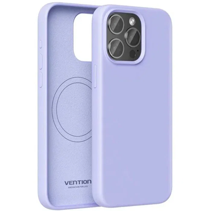 Vention KUDV0-10 Funda de Silicona Líquida con MagSafe para iPhone 13 - Color Morado