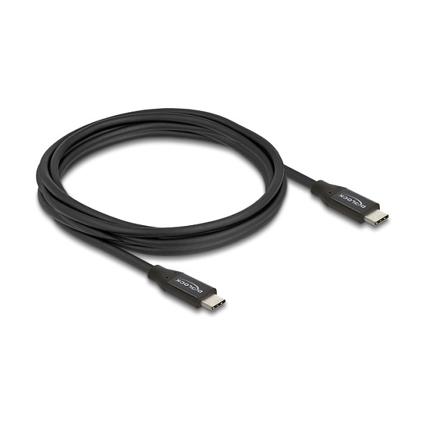 DeLOCK Cable USB4 Gen 2x2 Coaxial de 3 m, 20 Gbps, 60 W, Negro DeLOCK Cable USB4 Gen 2x2 Coaxial de 3 m, 20 Gbps, 60 W, Negro