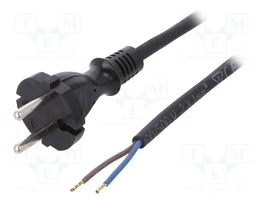 PLASTROL Cable de alimentación H05RR-F 2x1mm2 1,5m