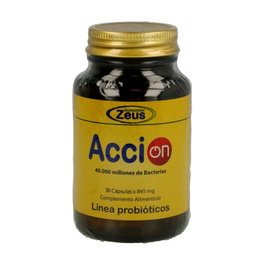 Zeus Acción 30 cápsulas 845 mg - Complemento nutricional reconstituyente energético
