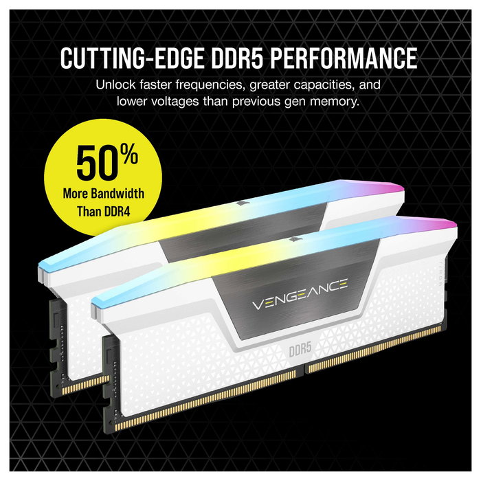 Corsair Vengeance RGB CMH32GX5M2B6000Z30W 32 GB (2x16 GB) DDR5 6000 MHz Blanca