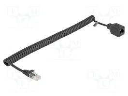 DeLOCK 90672 Prolongador Ethernet Espiral Cat5e U/UTP Negro