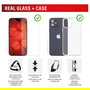 Displex 02001 Real Glass Protector de Pantalla de Vidrio Templado 10H para Apple iPhone 16, Anti-Rayones, Transparente, Aplicación en Seco, Incluye Kit de Limpieza
