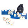 Deqube Juego de Rummy D00345 para 4 Jugadores, Caja de Metal, Fichas de Alta Calidad, Versión Clásica - Español, English, Portugués