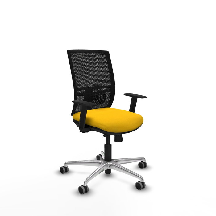 PIQUERAS Y CRESPO Silla de oficina Yunquera con mecanismo Sincro/Traslack, Amarillo y Negro PIQUERAS Y CRESPO Silla de oficina Yunquera con mecanismo Sincro/Traslack, Amarillo y Negro
