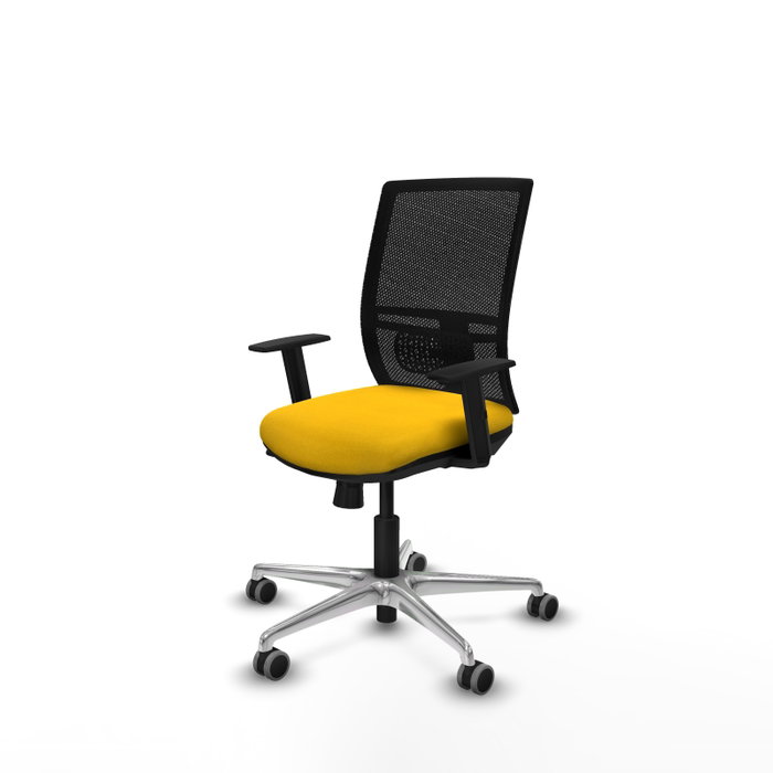 PIQUERAS Y CRESPO Silla de oficina Yunquera con mecanismo Sincro/Traslack, Amarillo y Negro PIQUERAS Y CRESPO Silla de oficina Yunquera con mecanismo Sincro/Traslack, Amarillo y Negro