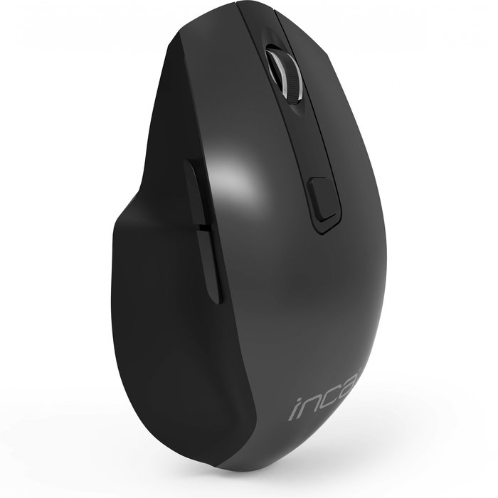 INCA IWM-515 Ratón Láser Inalámbrico Bluetooth + USB 3600 DPI para Oficina Mano Derecha Negro