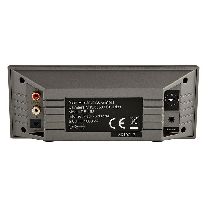 Albrecht DR 463+ Radio Internet DAB+ y UKW con Bluetooth, WiFi, Spotify, Amazon Music, Pantalla, Portátil, Gris