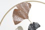 DKD Home Decor Decoración de Pared de Metal con Hojas, Terracota y Dorado, 103,5x7x67 cm