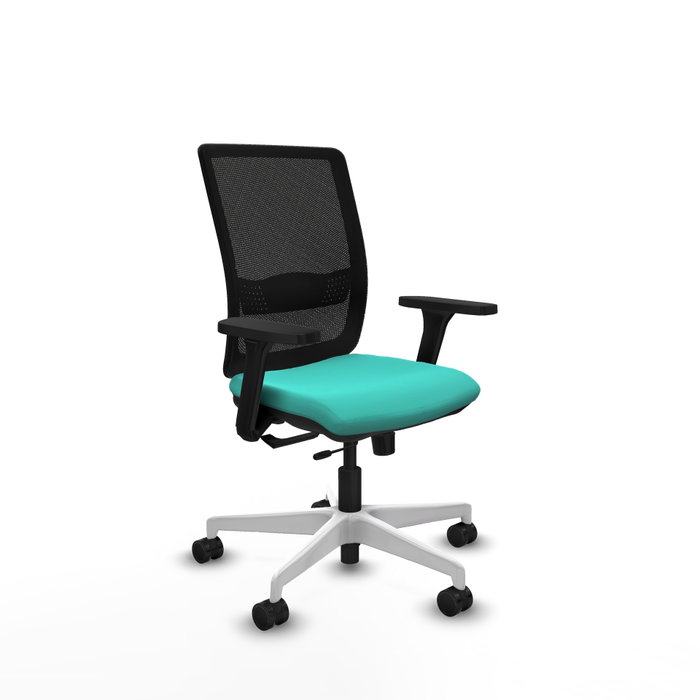 PIQUERAS Y CRESPO Silla de oficina Haches Turquesa y Negro con Mecanismo Sincro/Traslack PIQUERAS Y CRESPO Silla de oficina Haches Turquesa y Negro con Mecanismo Sincro/Traslack