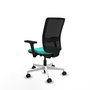 PIQUERAS Y CRESPO Silla de oficina Haches Turquesa y Negro con Mecanismo Sincro/Traslack