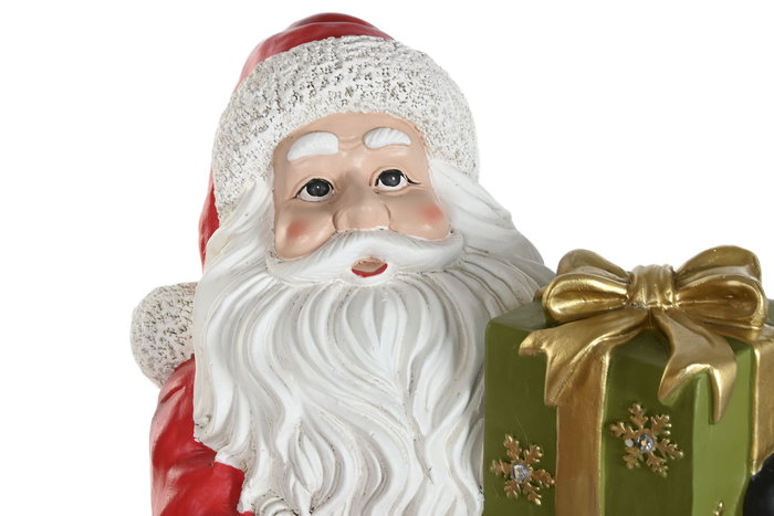 DKD Home Decor Figura Navidad Tradicional Papá Noel Multicolor LED Magnesia 45 x 121 x 52 cm