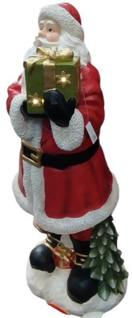 DKD Home Decor Figura LED Magnesia Papá Noel Multicolor 52x45x121 cm