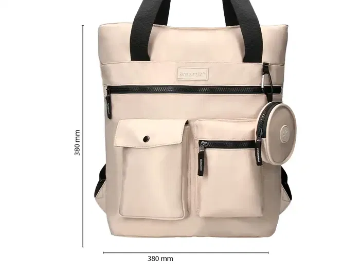 Antartik Mochila Bolso Flip Bag con Acolchado para Portátil 15/ Beige 400x120x390 mm