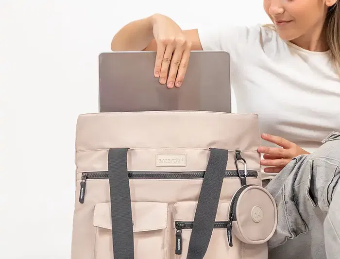 Antartik Mochila Bolso Flip Bag con Acolchado para Portátil 15/ Beige 400x120x390 mm