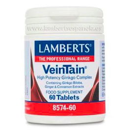 LAMBERTS Vein Tain 60 Cápsulas - Circulación Periférica, Apto Veganos y Vegetarianos