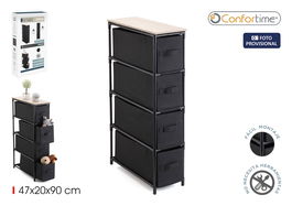 Inde Cajonera TNT/Madera 4 Cajones 47 x 20 x 90 cm (4 Unidades)