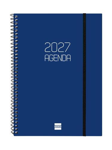 Finocam Agenda Anual 2027 Espiral Basic Azul Finocam Agenda Anual 2027 Espiral Basic Azul