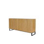 DKD Home Decor Tropical Buffet Natural Negro Teca Metal 40 x 85 x 180 cm