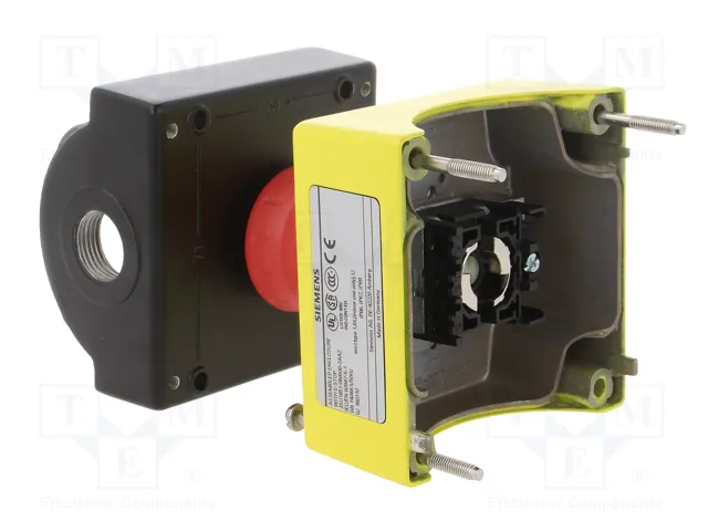 SIEMENS Casete de control SIRIUS ACT con botón de cabeza de seta rojo