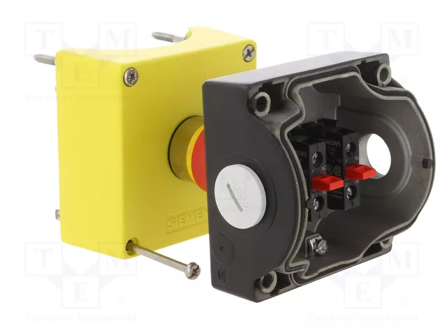 SIEMENS Casete de control SIRIUS ACT con botón de cabeza de seta rojo